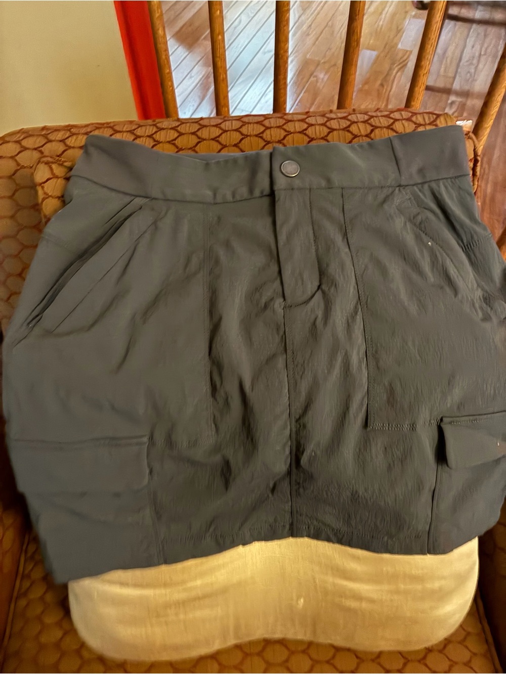 Women's Athleta Dark Gray Cargo Skort - Casual Utility Style